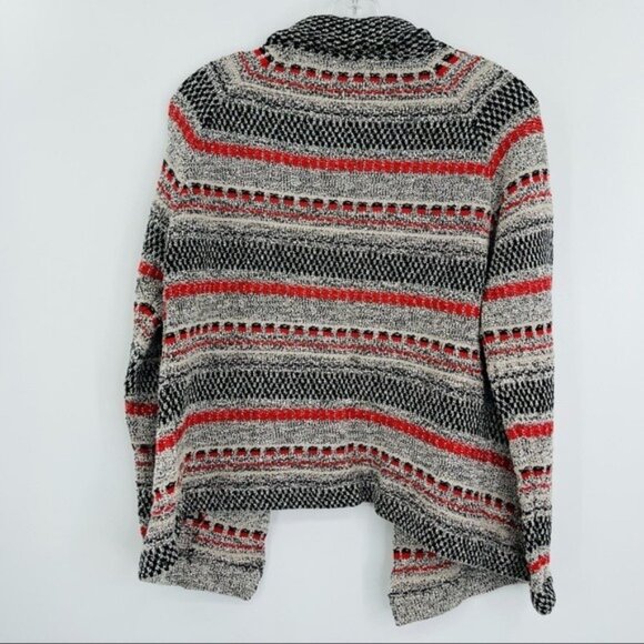 Pernua Marks & Spencer‎ Texture Knit Cardigan Womens 14 16 Red Black - Picture 2 of 9